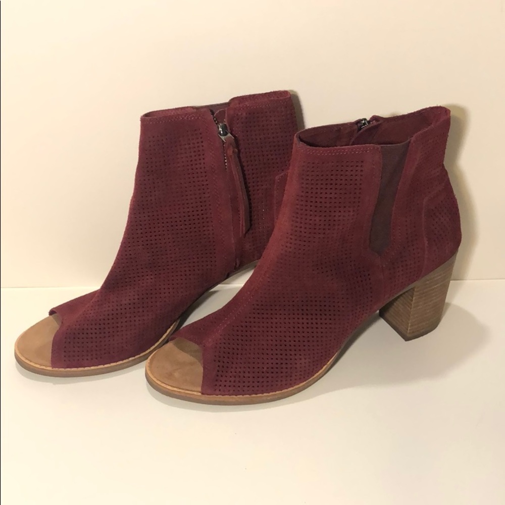 Toms peep toe booties